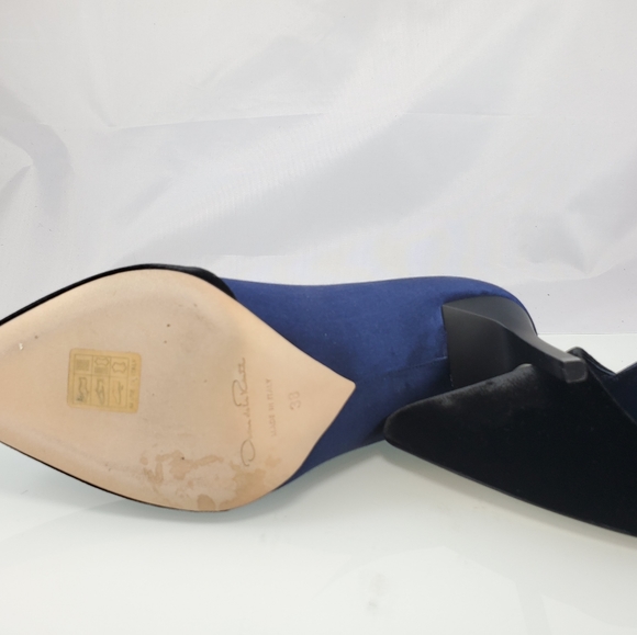 NWT$670 Oscar de la Renta Vik Velvet Satin Black Pumps Heels Sz 38 (US 8) - Picture 5 of 9